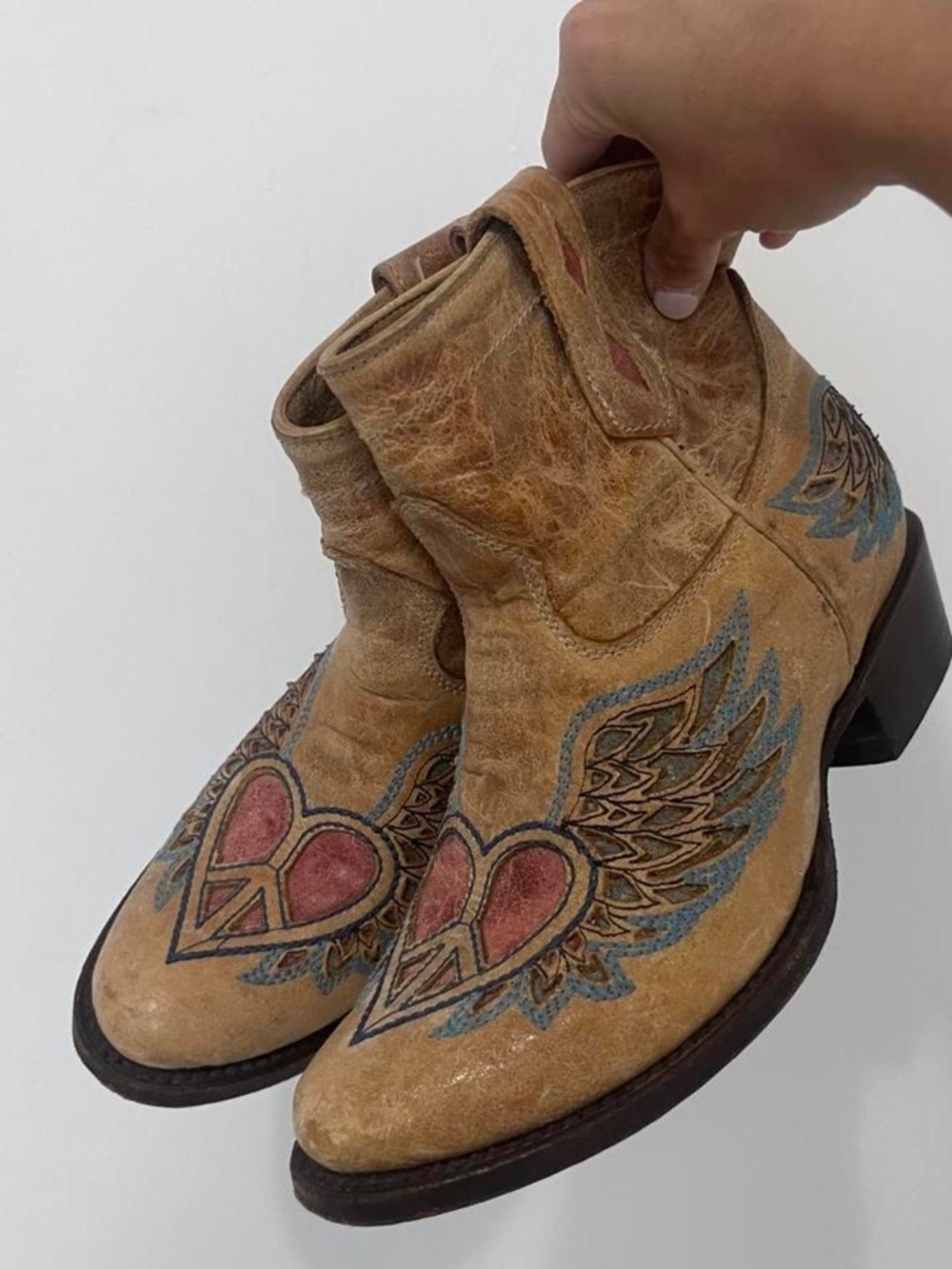 Vintage Y2K Cuadra “Corral”☮️❤️🪽Cowboy Booties 6